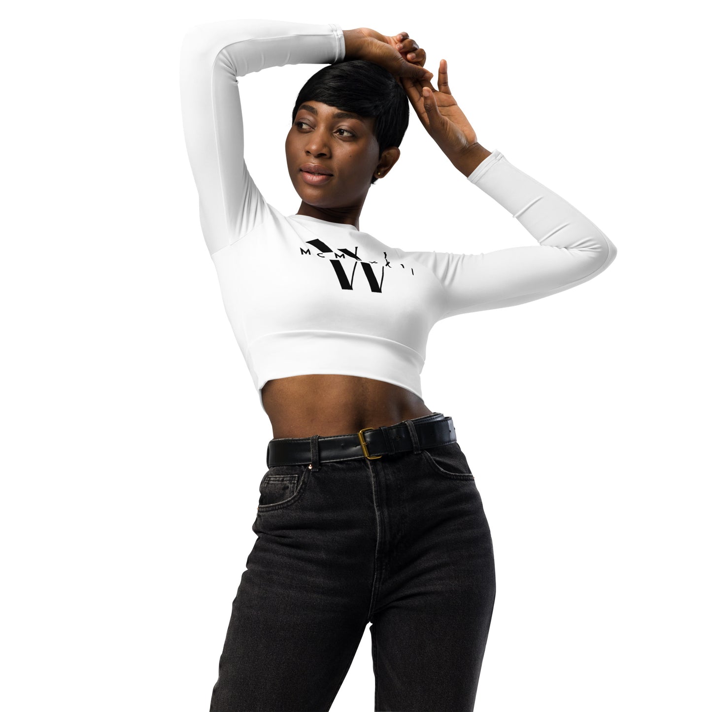Crop top W Logo Recycled long-sleeve