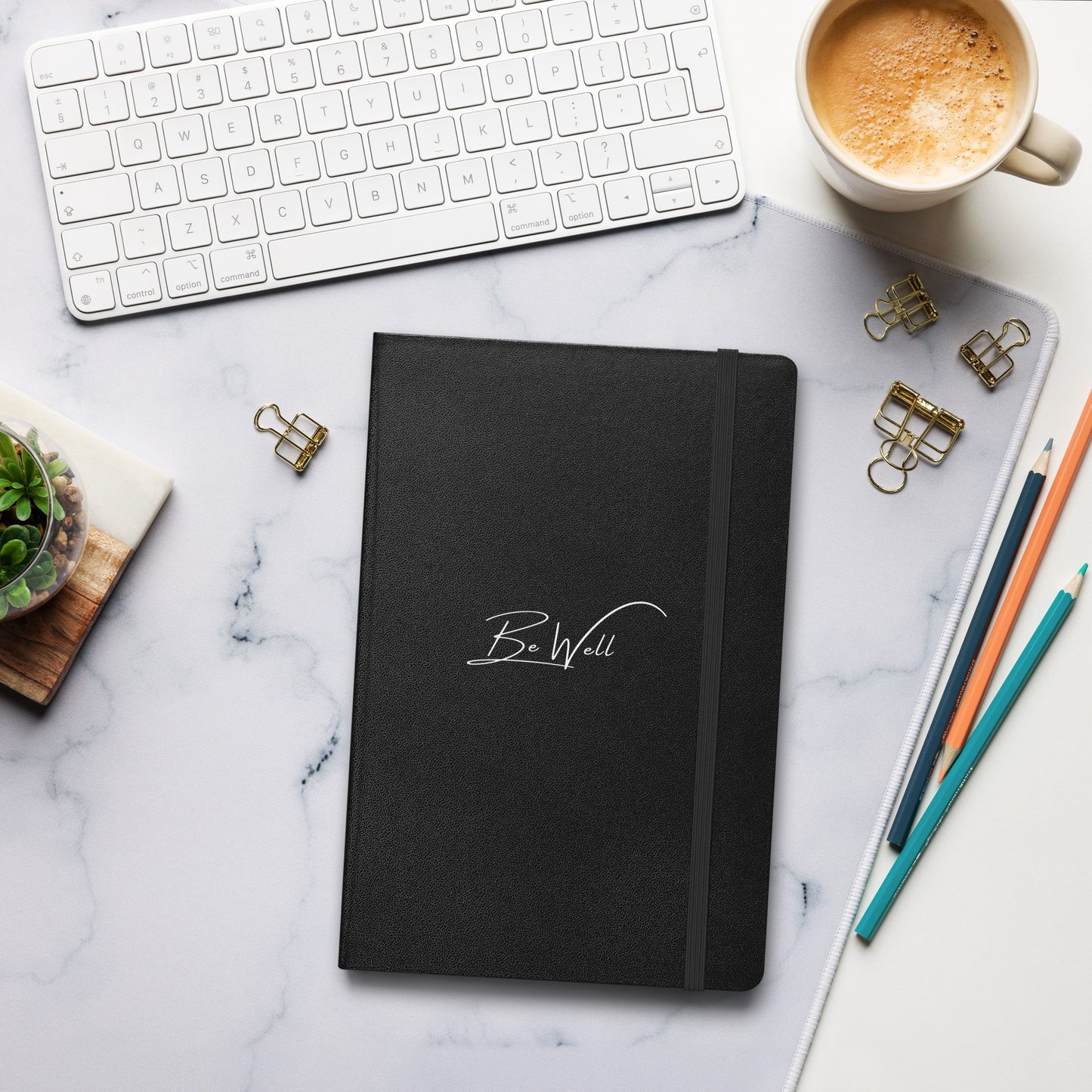 BE WELL Hardcover bound notebook