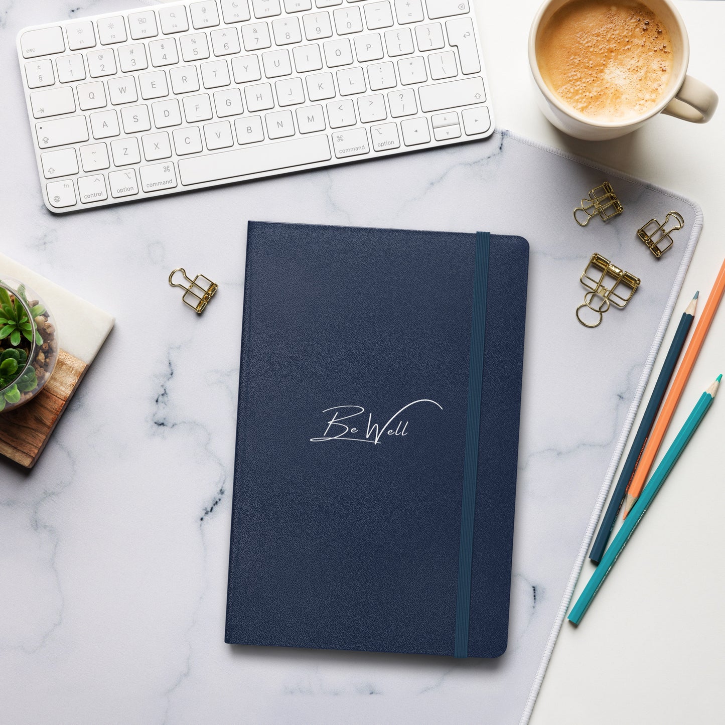 BE WELL Hardcover bound notebook