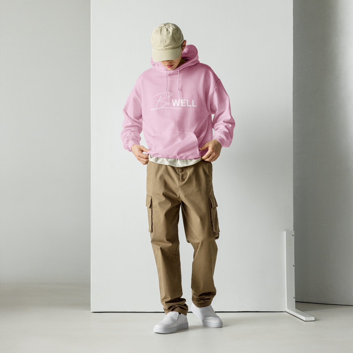 A Unisex BE WELL 1/2 Script Hoodie