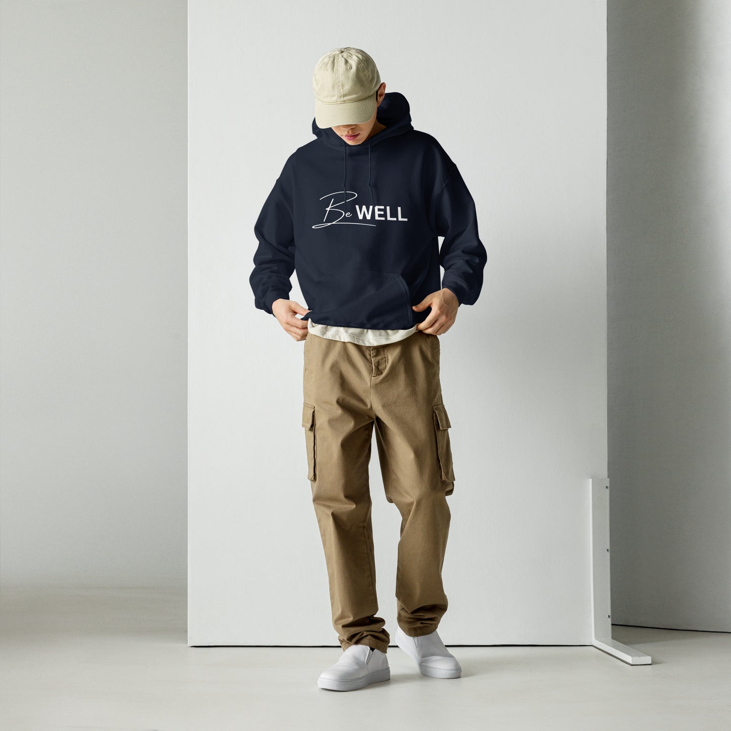 A Unisex BE WELL 1/2 Script Hoodie