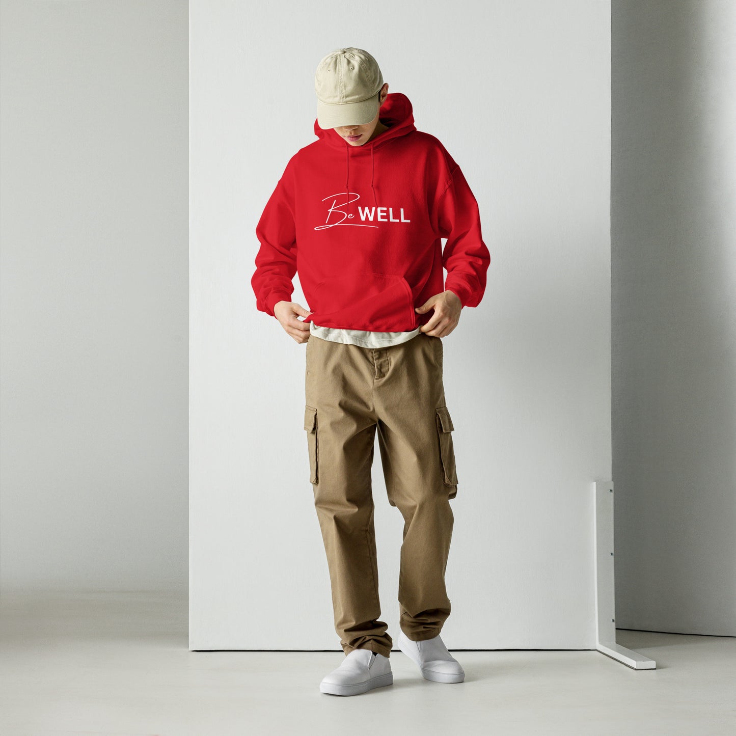 A Unisex BE WELL 1/2 Script Hoodie