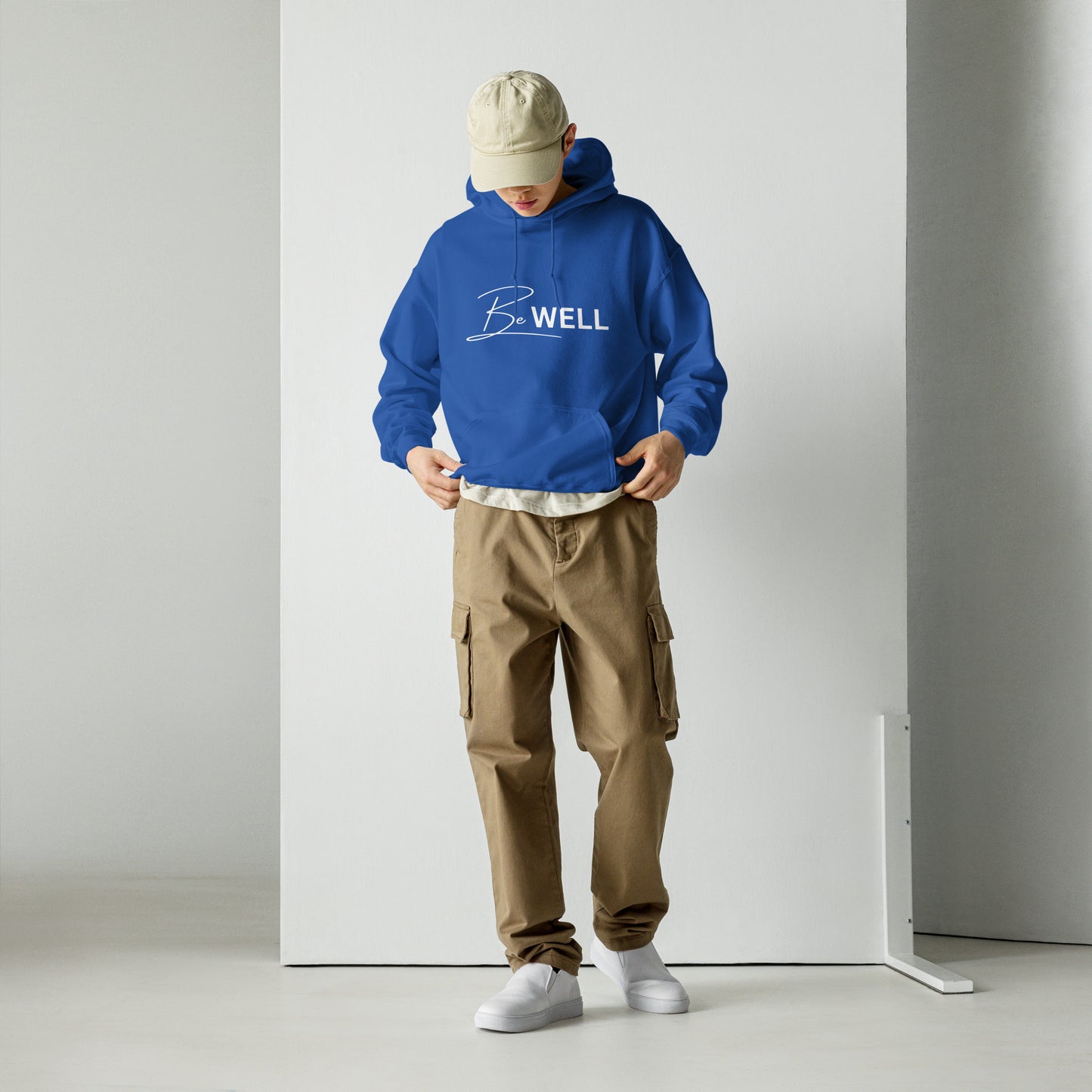 A Unisex BE WELL 1/2 Script Hoodie
