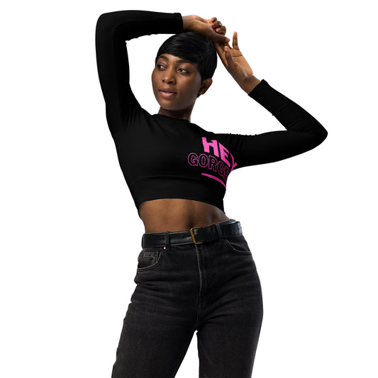 GORGEOUS Recycled long-sleeve crop top