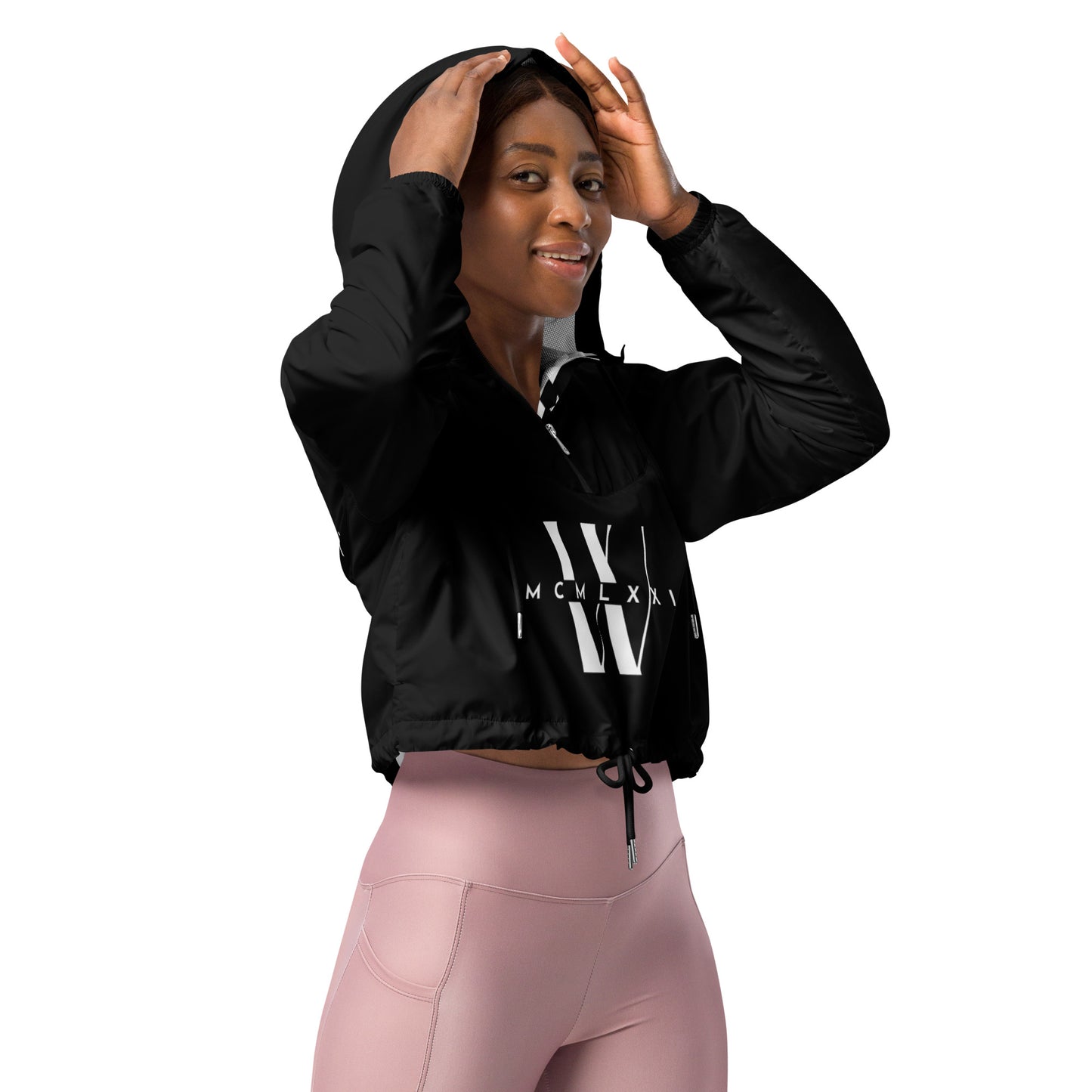 Black W Women’s cropped windbreaker