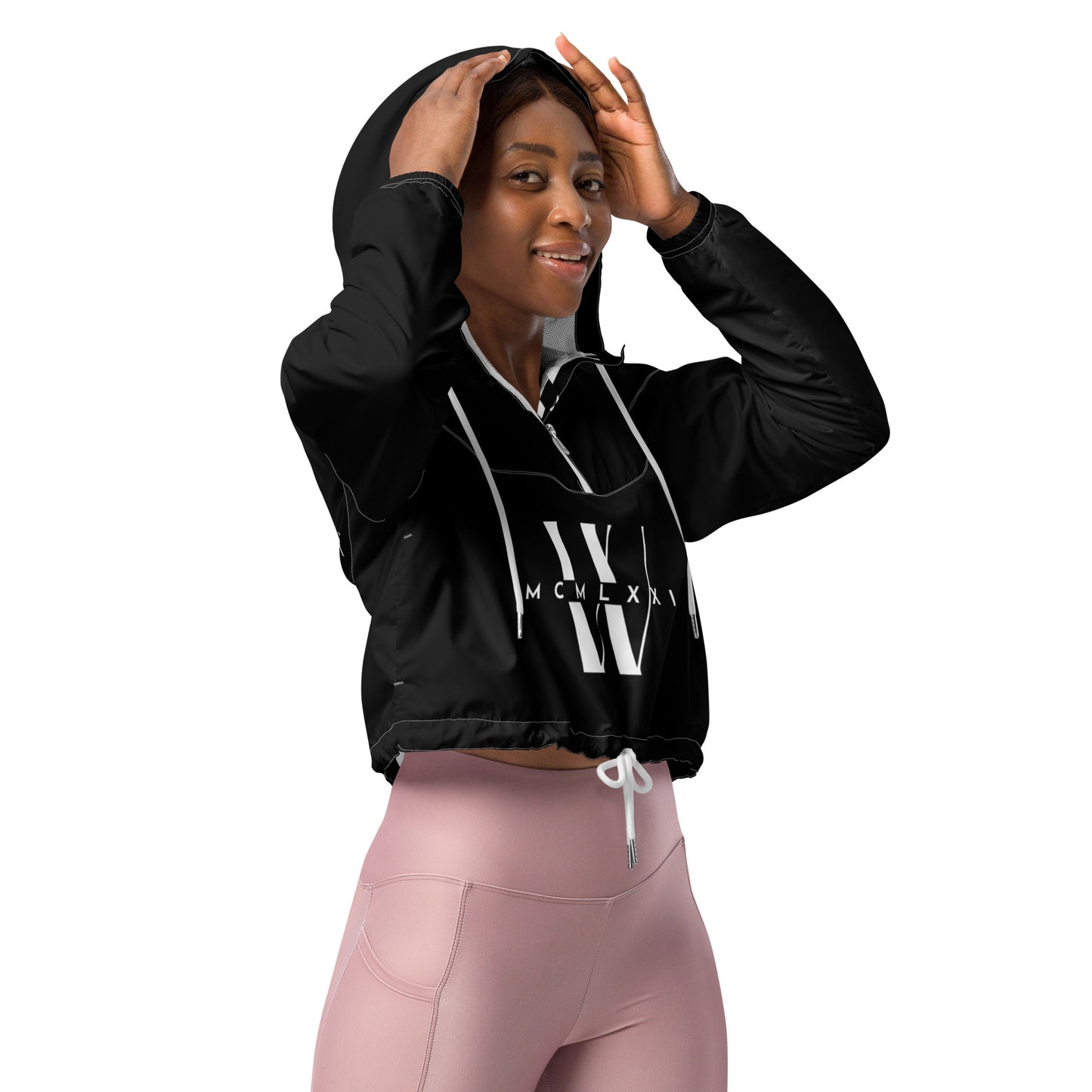 Black W Women’s cropped windbreaker