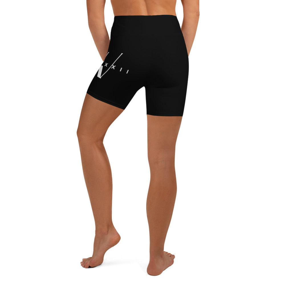 Black W Yoga Shorts