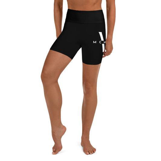 Black W Yoga Shorts