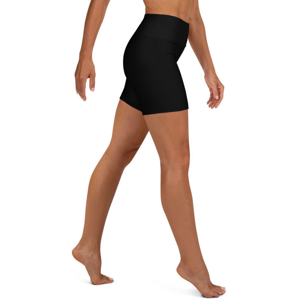 Black W Yoga Shorts