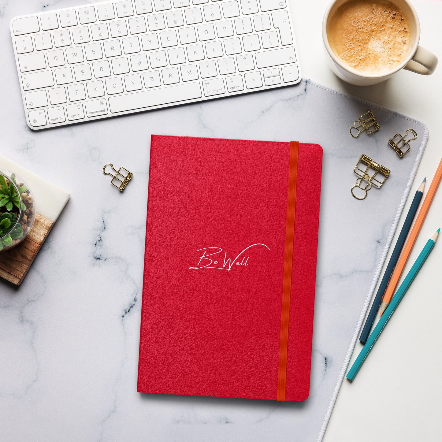 BE WELL Hardcover bound notebook