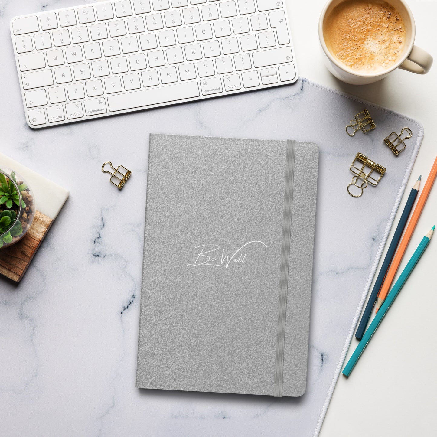 BE WELL Hardcover bound notebook