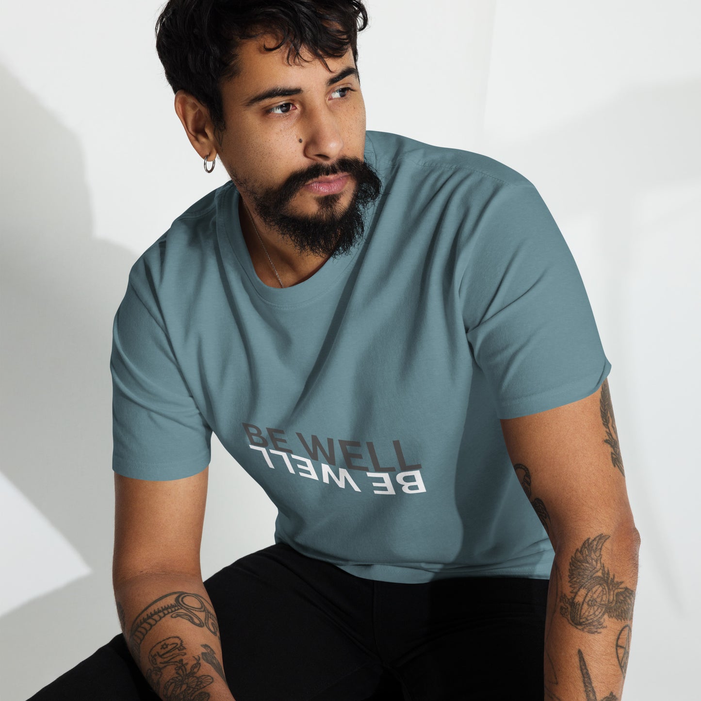 BE WELL Men’s premium heavyweight tee
