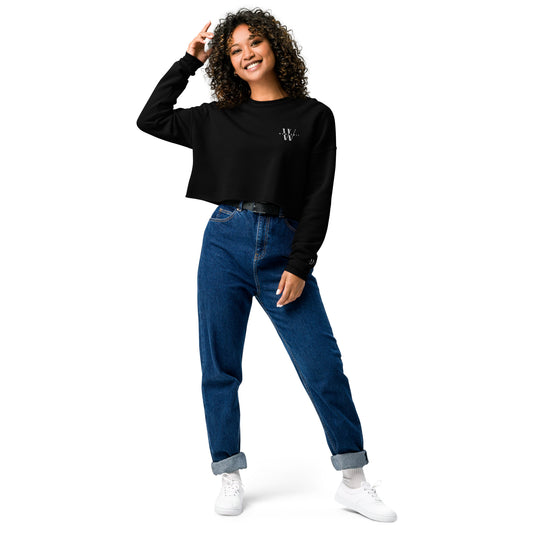 Crop Sweatshirt W Logo Embroidered